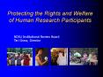 Protecting the Rights and Welfare of Human Research Participants PowerPoint PPT Presentation