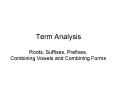 Term Analysis PowerPoint PPT Presentation