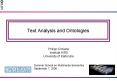 Text Analysis and Ontologies PowerPoint PPT Presentation