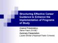 Structuring Effective Career Guidance to Enhance the Implementation of Programs of Study PowerPoint PPT Presentation