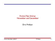 Proton Plan Status November and December