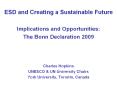 ESD and Creating a Sustainable Future PowerPoint PPT Presentation