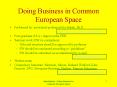 Doing Business in Common European Space PowerPoint PPT Presentation