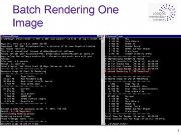 Batch Rendering One Image presentation | free to view