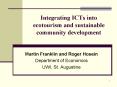 Integrating ICTs into ecotourism and sustainable community development PowerPoint PPT Presentation