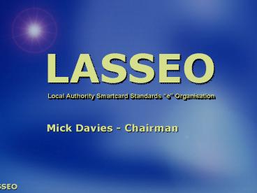 Local Authority Smartcard Standards e Organisation