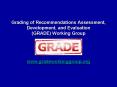 Grading of Recommendations Assessment, Development, and Evaluation GRADE Working Group PowerPoint PPT Presentation