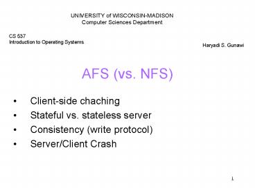 AFS vs' NFS