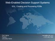 WebEnabled Decision Support Systems