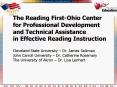 The Reading FirstOhio Center for Professional Development and Technical Assistance in Effective Read PowerPoint PPT Presentation
