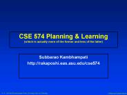 CSE 574 Planning