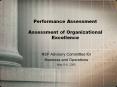 Performance Assessment Assessment of Organizational Excellence PowerPoint PPT Presentation