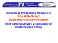 Welcome to Prospecting Module 8 in PowerPoint PPT Presentation