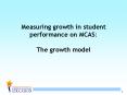 Measuring growth in student performance on MCAS: The growth model PowerPoint PPT Presentation