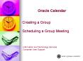 Oracle Calendar PowerPoint PPT Presentation