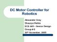 DC Motor Controller for Robotics PowerPoint PPT Presentation