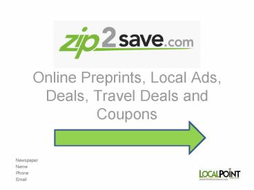 Online Preprints, Local Ads, Deals, Travel Deals and Coupons