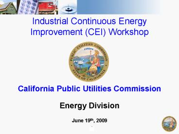 Industrial Continuous Energy Improvement (CEI) Workshop