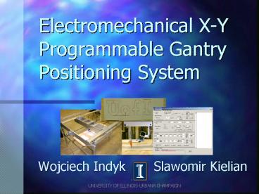 Electromechanical XY Programmable Gantry Positioning System