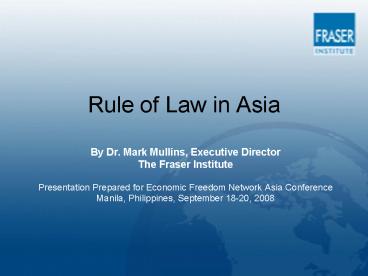 Rule of Law in Asia