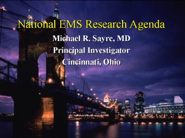 National EMS Research Agenda