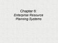 Chapter 6: Enterprise Resource Planning Systems PowerPoint PPT Presentation