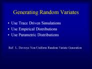Generating Random Variates