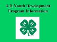 4H Youth Development Program Information PowerPoint PPT Presentation