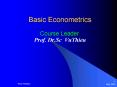 Basic Econometrics PowerPoint PPT Presentation