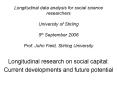 Longitudinal data analysis for social science researchers University of Stirling 5th September 2006 PowerPoint PPT Presentation