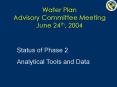 Water Plan Advisory Committee Meeting June 24th, 2004 PowerPoint PPT Presentation