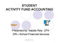 STUDENT ACTIVITY FUND ACCOUNTING PowerPoint PPT Presentation