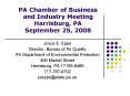 PA Chamber of Business and Industry Meeting Harrisburg, PA September 25, 2008 PowerPoint PPT Presentation