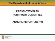 Communications Strategic Review 2005