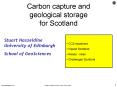 Carbon capture and geological storage for Scotland PowerPoint PPT Presentation