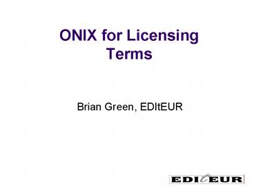 ONIX for Licensing Terms
