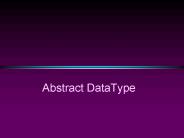 Abstract DataType