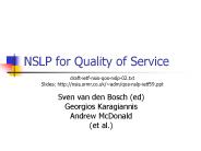 NSLP for Quality of Service