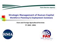 Strategic Management of Human Capital Workforce Planning