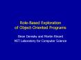 RoleBased Exploration of ObjectOriented Programs PowerPoint PPT Presentation