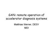 GAN: remote operation of accelerator diagnosis systems