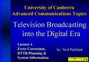 University of Canberra Advanced Communications Topics
