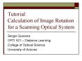 Tutorial: Calculation of Image Rotation for a Scanning Optical System PowerPoint PPT Presentation