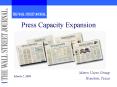 Press Capacity Expansion PowerPoint PPT Presentation