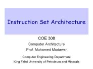 Instruction Set Architecture