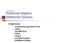 Relational Algebra Relational Calculus PowerPoint PPT Presentation