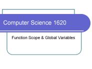 Computer Science 1620 PowerPoint PPT Presentation