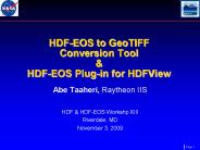 HDF-EOS to GeoTIFF Conversion Tool