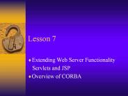 Extending Web Server Functionality
