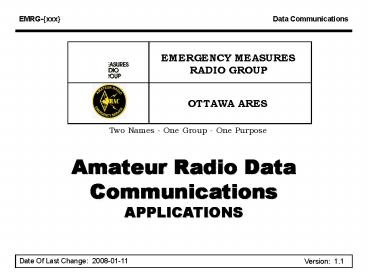 EMERGENCY MEASURES RADIO GROUP
